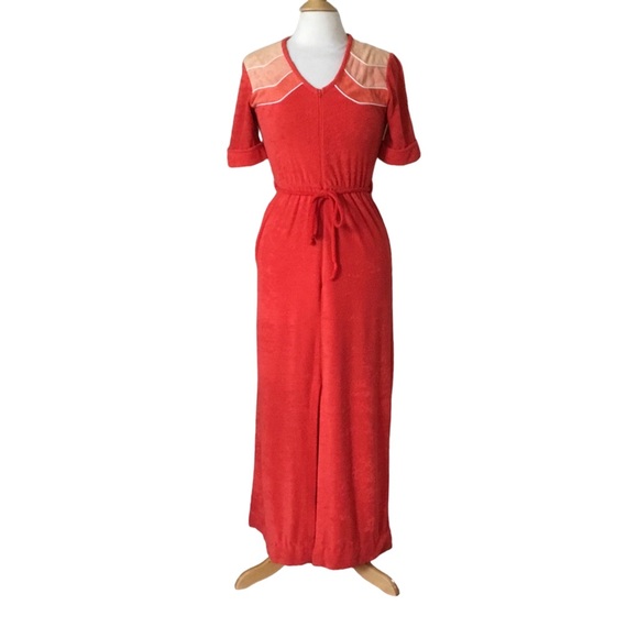 Vintage 70’s Niki-Lu Terrycloth Maxi Robe Swim Cover Up - Picture 1 of 16